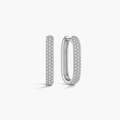 Icon Pavé Hoops | White Gold