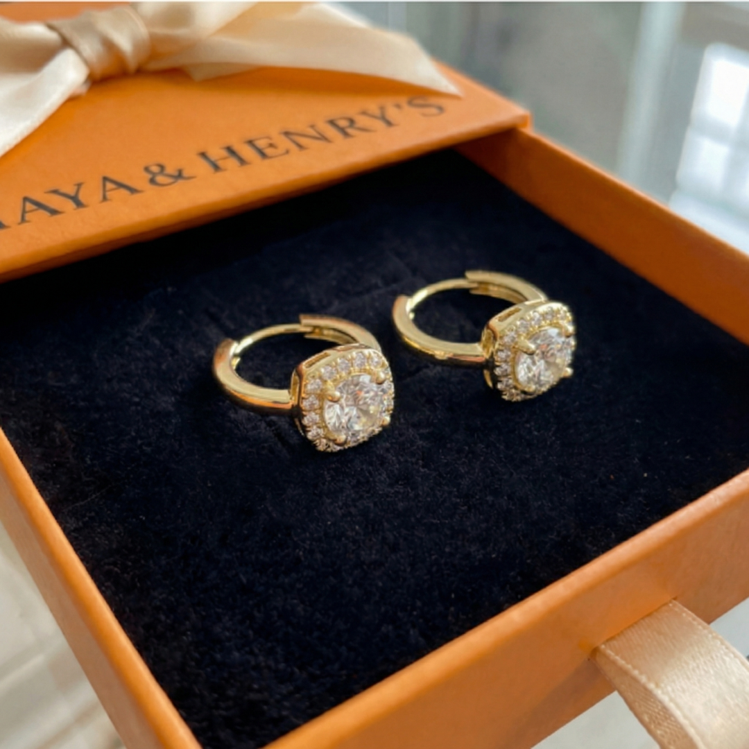 Nadine square earrings | Gold