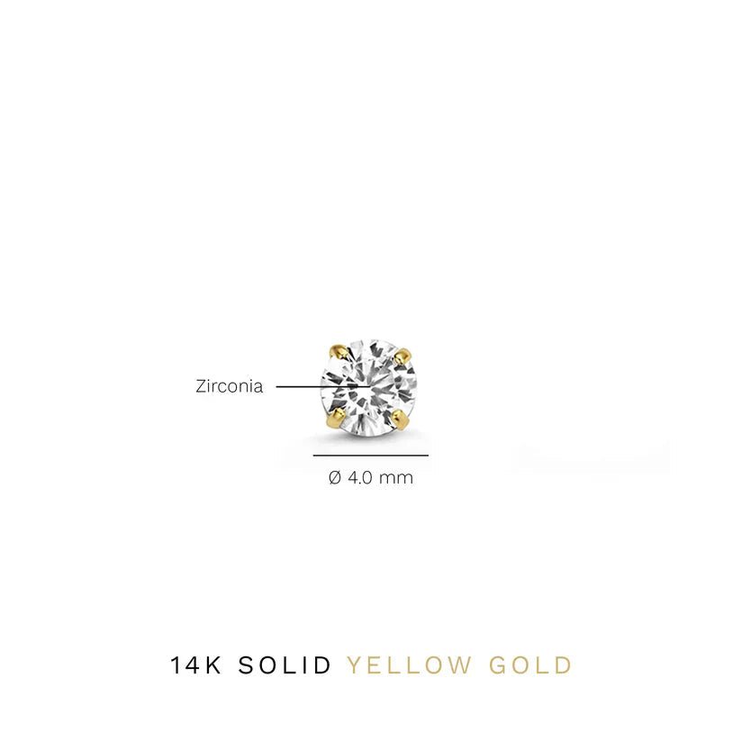 Larmes de Lune Stone Stud Earrings | Gold