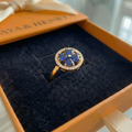Sapphire Hearts Spinning Ring | Gold