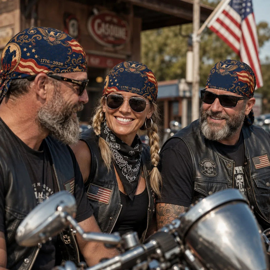 🏍️America 250 Cycling Pirate Hat / Biker Headwrap