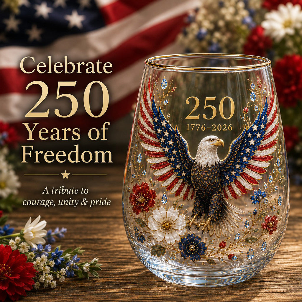 🦅’America 250 Eagle Glass Tumbler