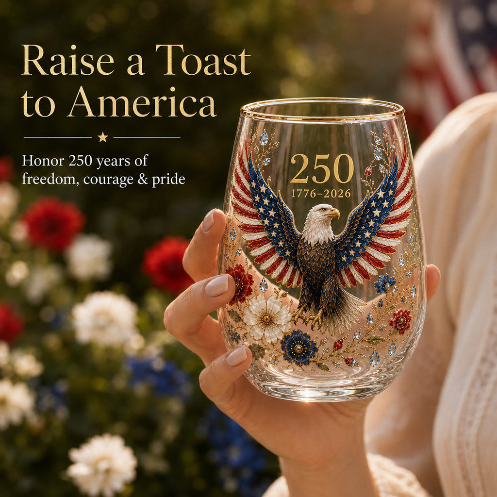 🦅’America 250 Eagle Glass Tumbler