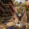 🦅’America 250 Eagle Glass Tumbler