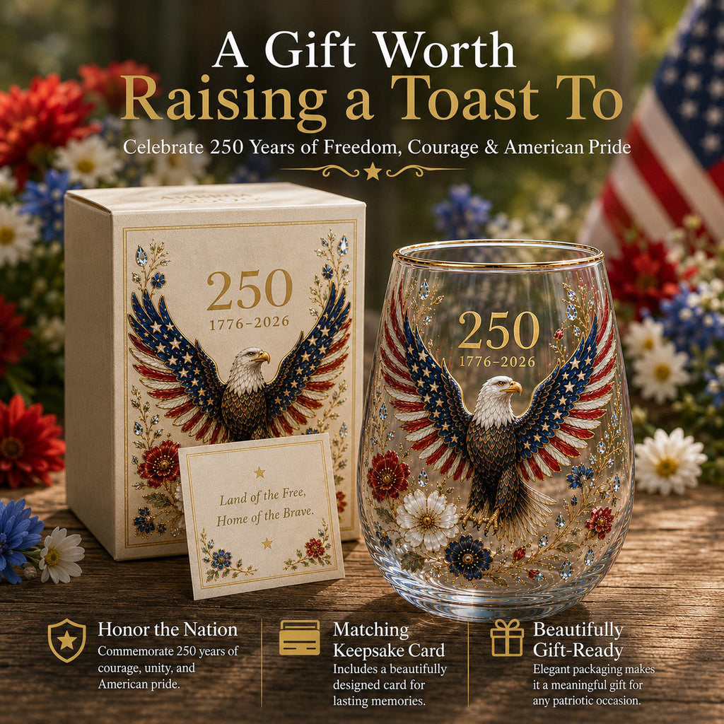 🦅’America 250 Eagle Glass Tumbler