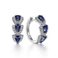 Royal Sapphire Crest Earrings | White Gold